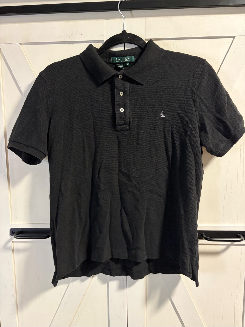 Lauren Ralph Lauren Black Short Sleeve Polo with RLL Chest Logo